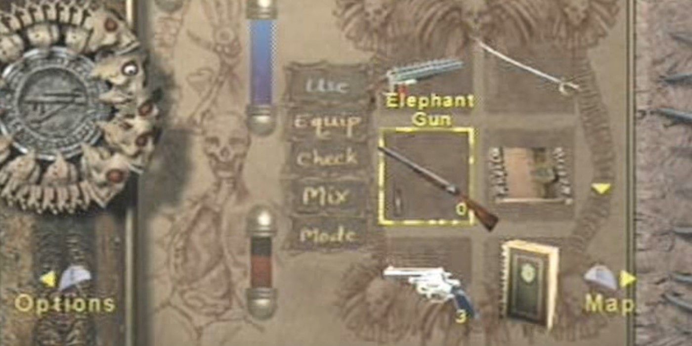 Eternal Darkness Elephant Gun on menu screen select