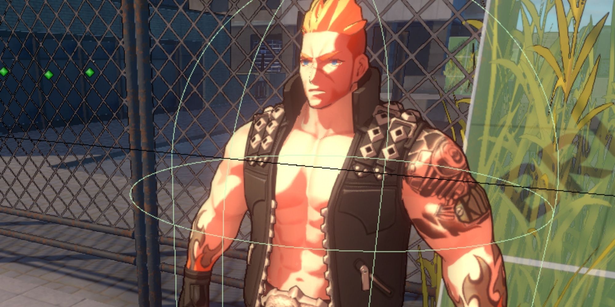 Eternal Return Magnus 3D Character Model standing in front of a fence.