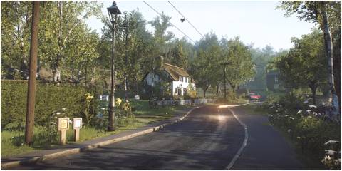 Everybody's Gone To The Rapture Empty Street With Sneakers On The Power Lines