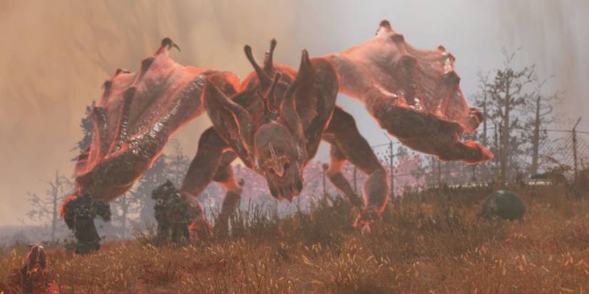 Fallout 76 scorch beast on the ground