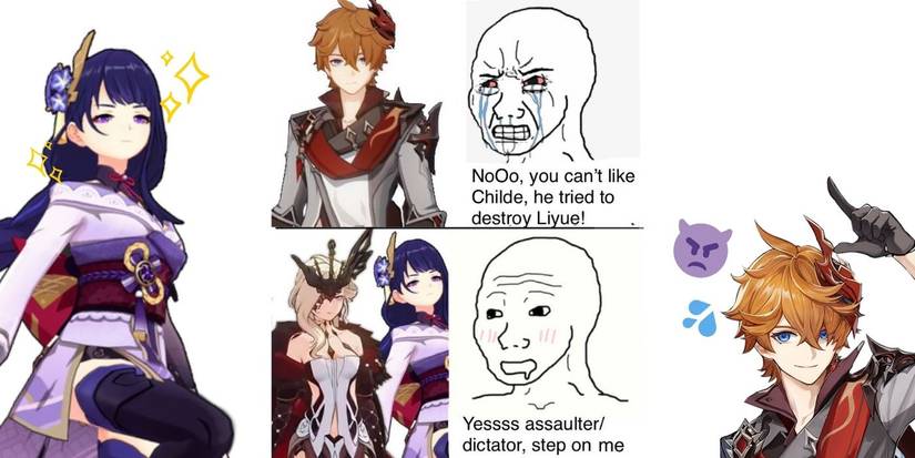 Genshin Impact Baal And Childe Hypocrite Meme