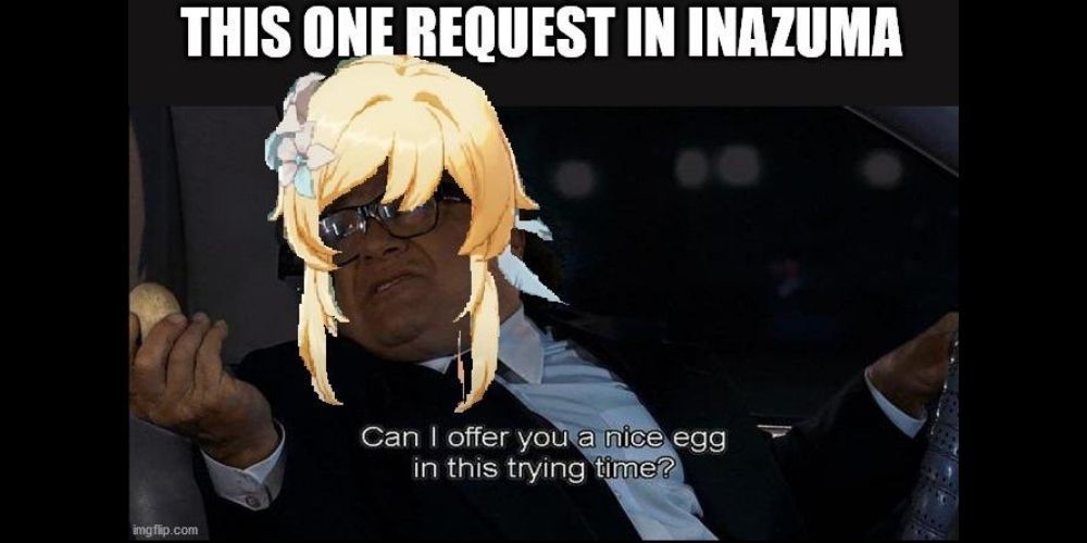 Genshin Impact Lumine Egg Requests Meme