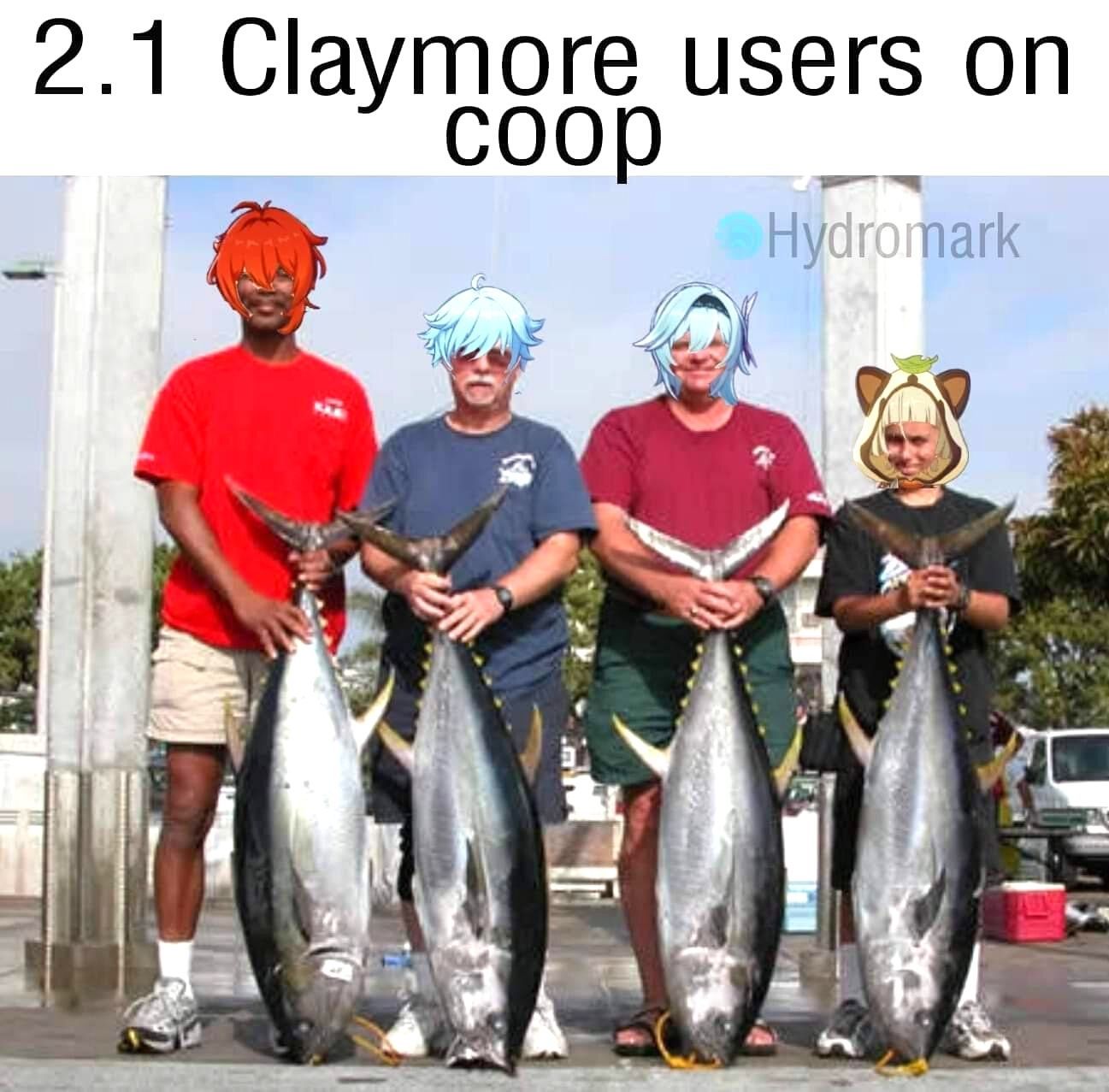 Genshin Impact Fish Claymore Co-Op Meme