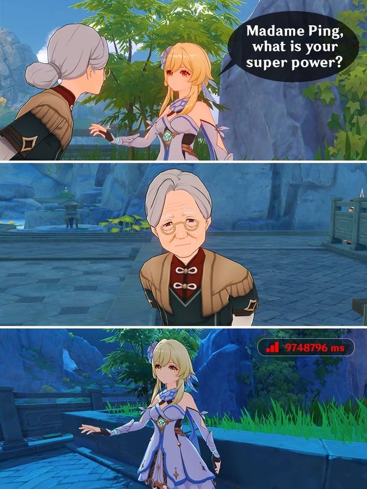 Genshin Impact Madame Ping Lag Meme