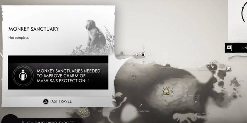 Ghost Of Tsushima Animal Sactuaries Raider's Promontory Monkey Sanctuary map location