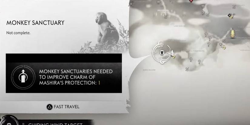 Ghost Of Tsushima Animal Sanctuaries Saruiwa Overlook monkey sanctuary map location 