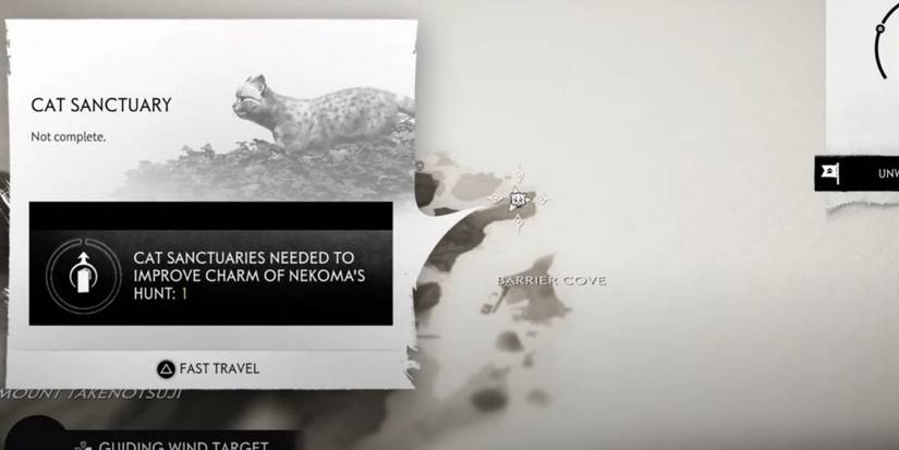 Ghost Of Tsushima Animal Sactuaries Thunderhead Cliffs Cat Sanctuary map location