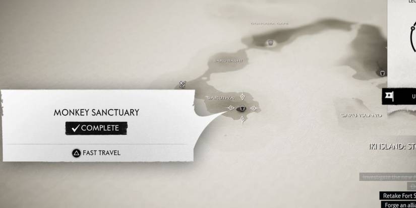 Ghost Of Tsushima Animal Sanctuaries Saruiwa monkey sanctuary map location