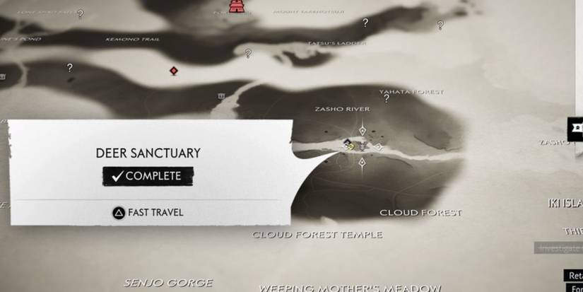 Ghost Of Tsushima Animal Sanctuaries Zasho River deer sanctuary 