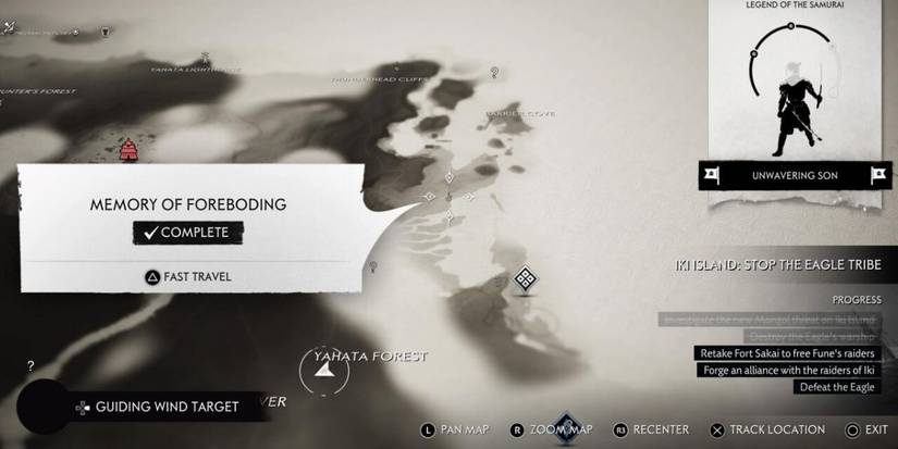 Ghost of Tsushima Memory of Foreboding map location