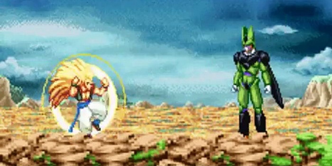 Gotenks and Cell in Dragon Ball Z: Supersonic Warriors