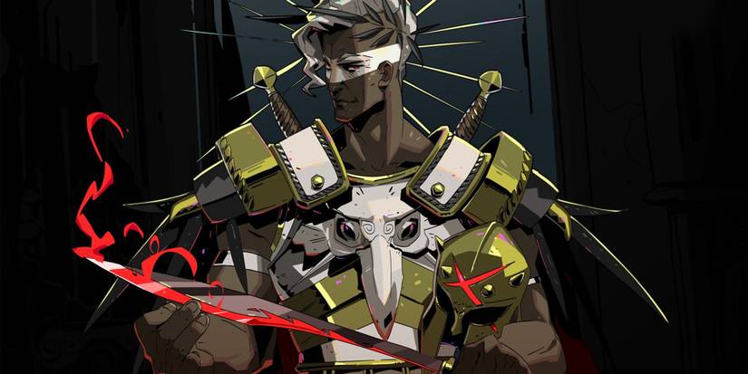 Hades - Splash Art Of Ares Against A Black Background