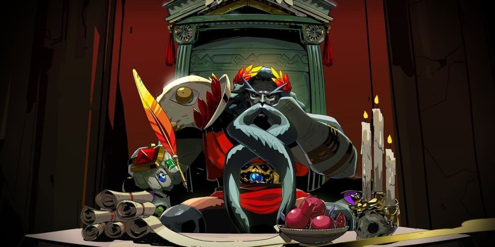 Hades Sitting at His Desk Feature Art