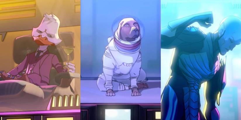 Howard The Duck, Cosmo the Space Dog, and a Dark Elf appear in Tivan's collection in What If Episode 2