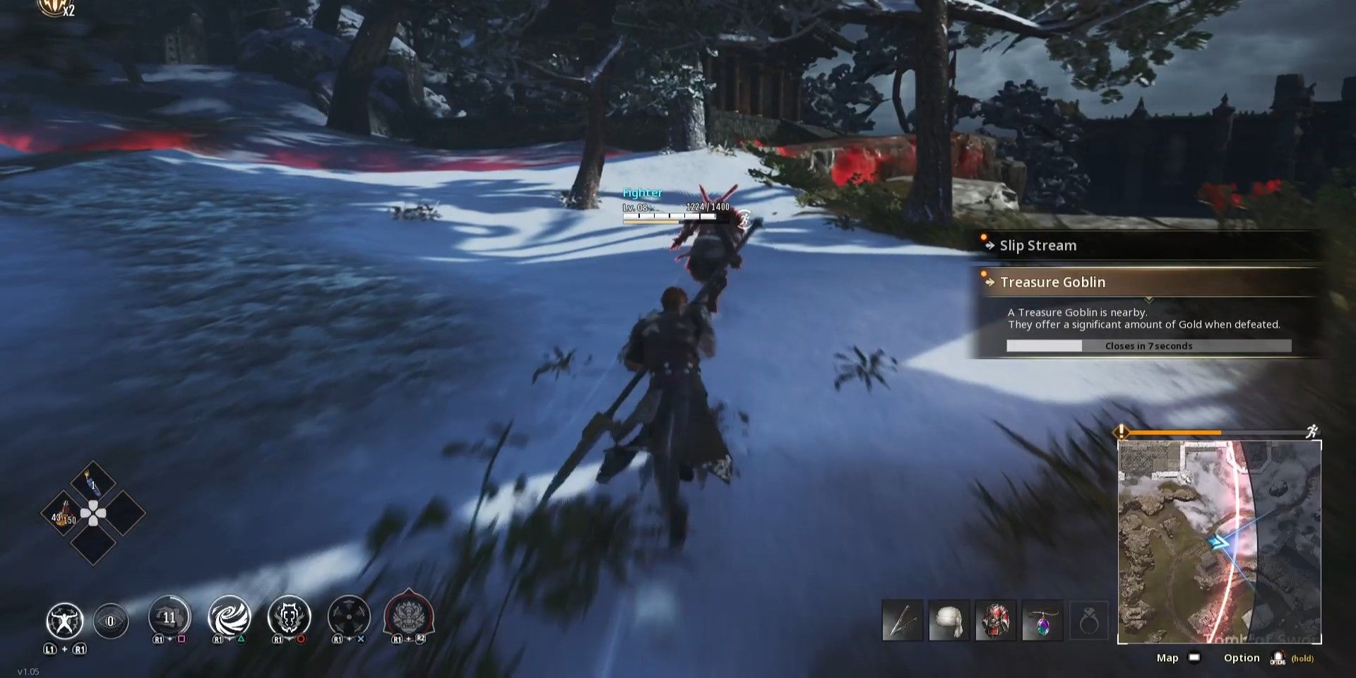 Aiden slipstreaming an opponent in Hunter's Arena Legends