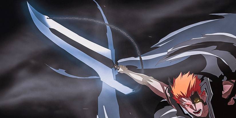 Ichigo showing off his new Bankai in Bleach