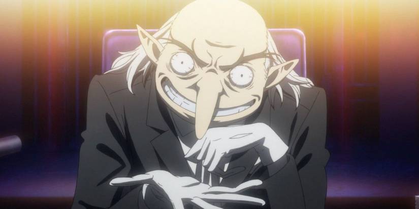 Cutscene from Persona 5 showing Igor in the Velvet Room