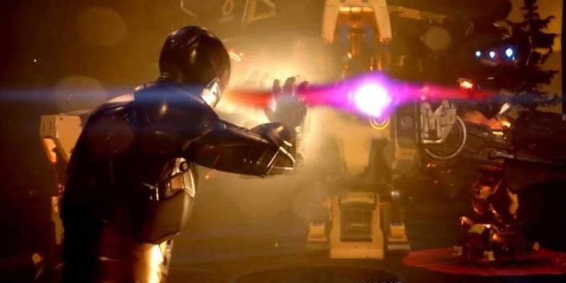 Iron Man attacking from a distance