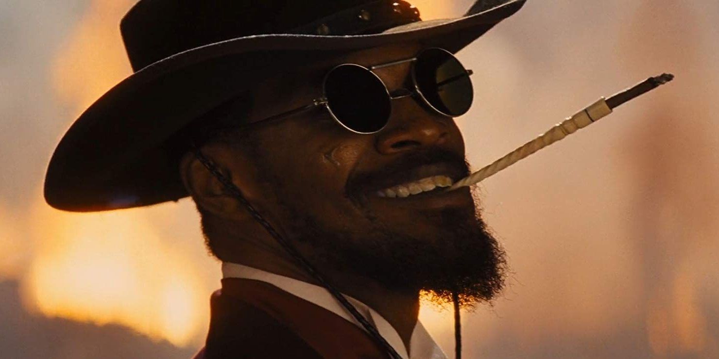 Jamie Foxx at the end of Django Unchained
