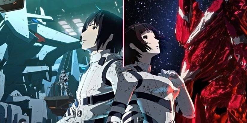Knights of Sidonia anime characters in mecha suits