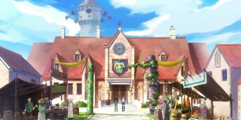 Konosuba Kazuma and Aqua stand in Axel