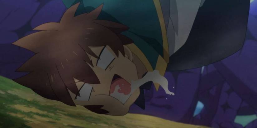 Konosuba Kazuma foaming at the mouth