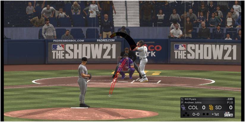 MLB The Show 21 Throwing A High And Tight Ball To Wil Myers