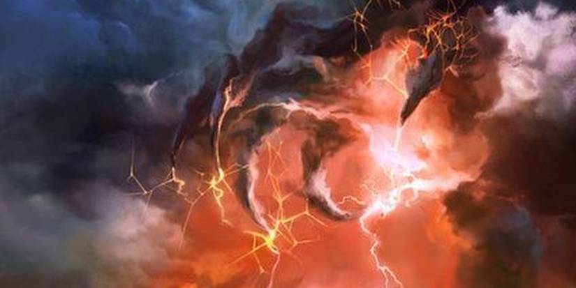 MTG Lightning Bolt Card Art by Véronique Meignaud