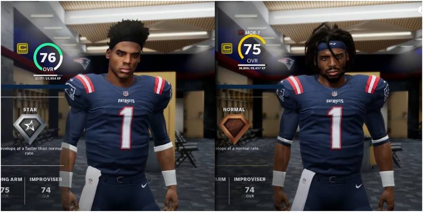 Madden NFL 22 Cam Newton Model Last Year Versus This Year