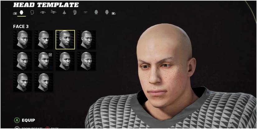 Madden NFL 22 Choosing A Head Template While Editing An Avatar