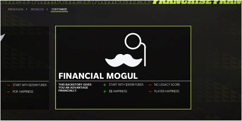 Madden NFL 22 Choosing To Be A Financial Mogul Team Owner