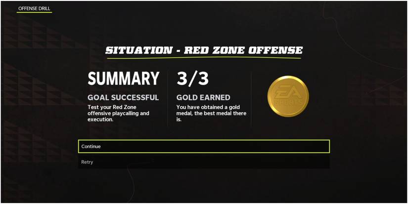 Madden NFL 22 Getting A Gold Medal In A Drill On Offense