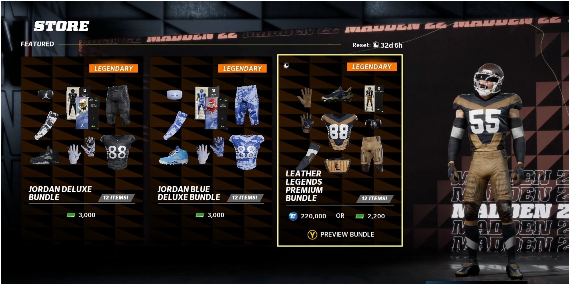 Madden NFL 22 Looking At Cosmetic Items In The Shop