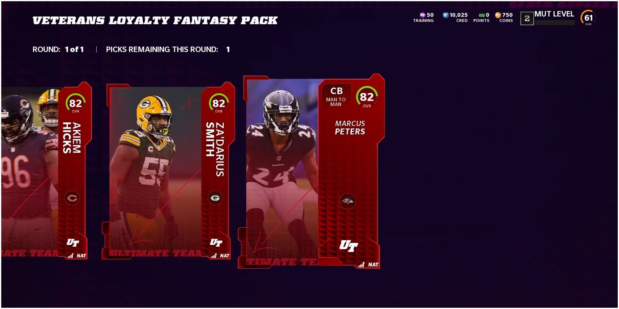 Madden NFL 22 Selecting An Elite Marcus Peters Card
