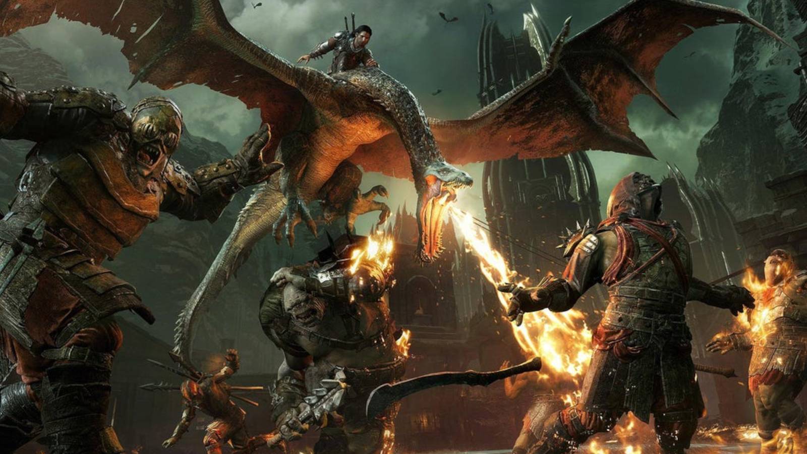 Talion on a dragon in Shadow of War
