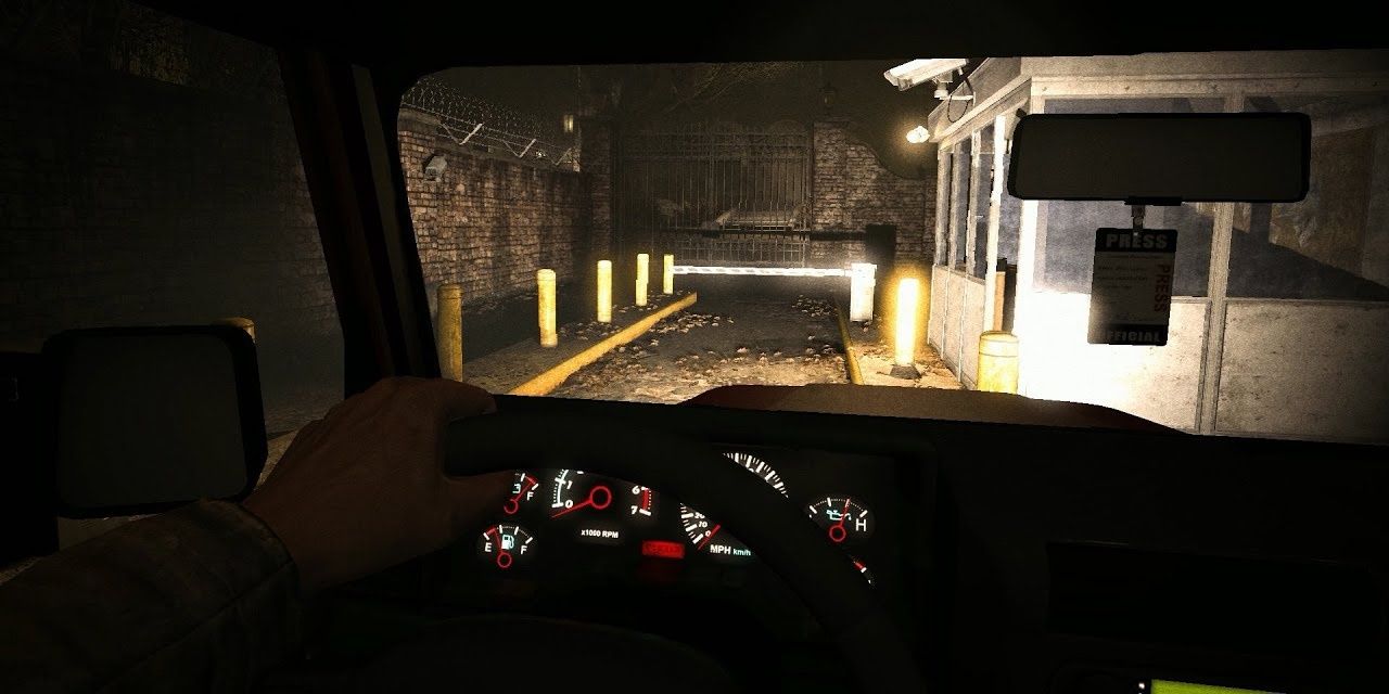 Miles Upshur Driving His Car From Outlast