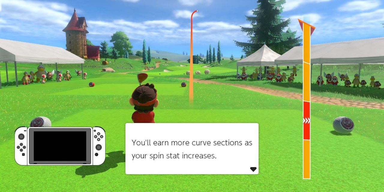 More curve sections in Mario Golf Super Rush