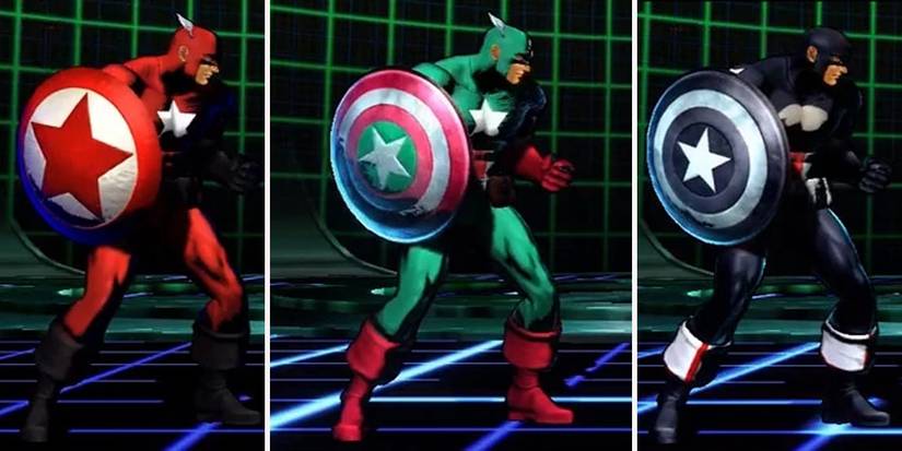 MvC3 Captain America Alternate Costumes