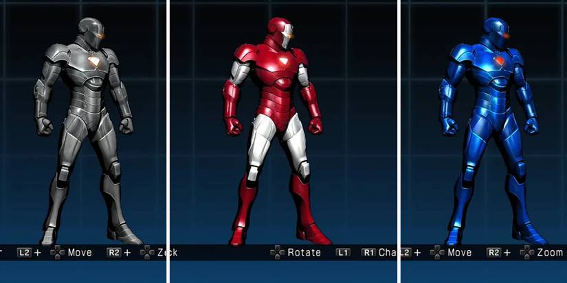 MvC3 Iron Man Alternate Costumes