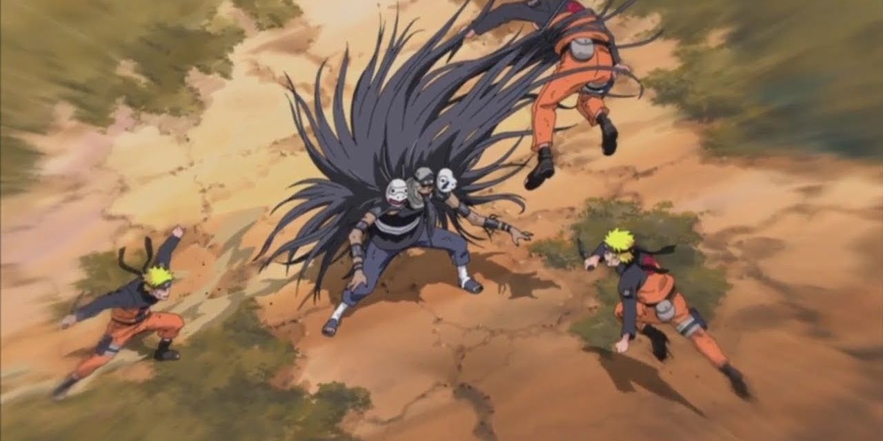Naruto vs Kakuzu fight scene
