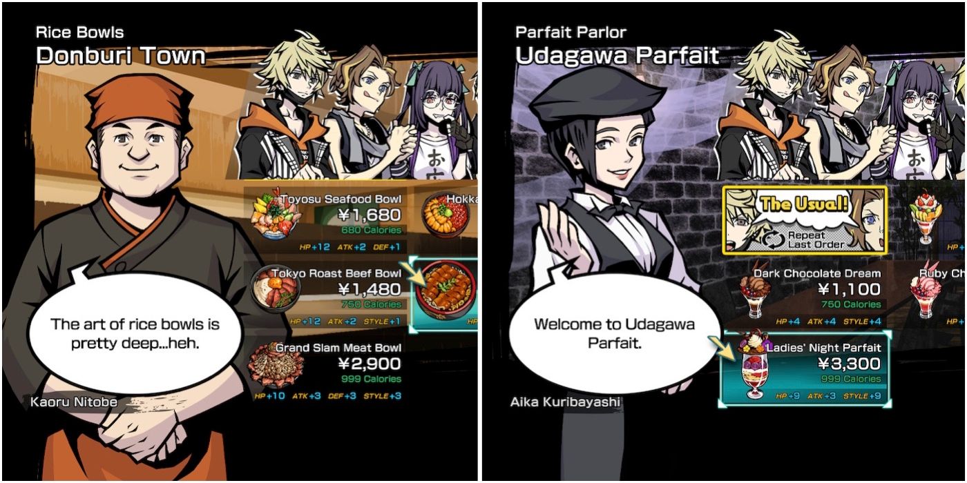 Various restaurants from Neo: The World Ends With You