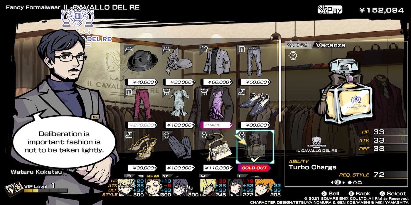 Shopping for the Vacanza in Neo: The World Ends With You