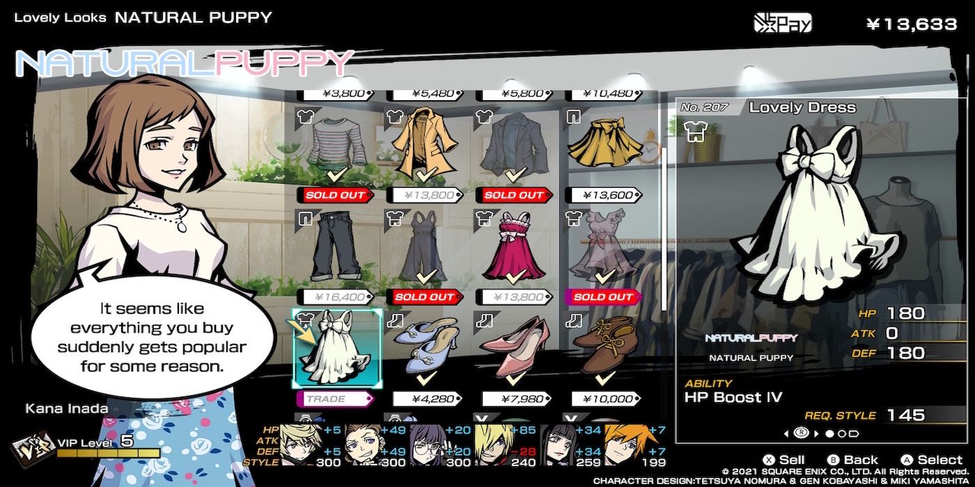 Shopping for the Lovely Dress in Neo: The World Ends With You