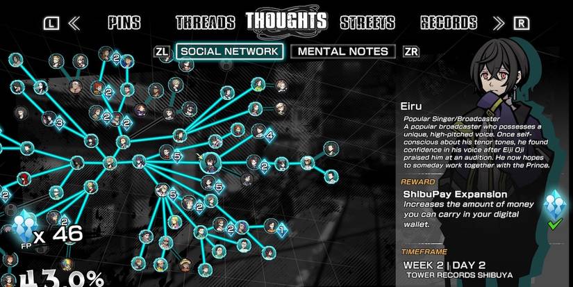 ShibuPay Expansion skill menu from Neo: The World Ends With You
