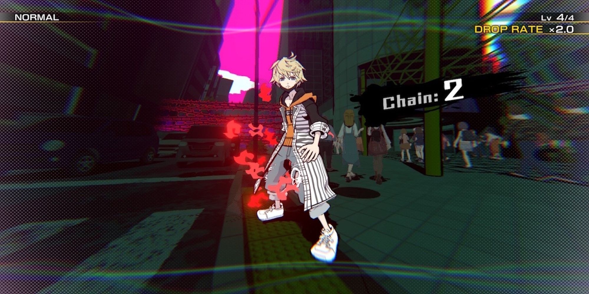 Chaining Noise and a food shop in Neo: The World Ends With You