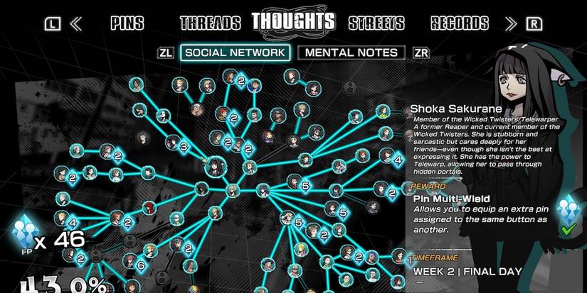 Pin Multi-Wield skill menu from Neo: The World Ends With You
