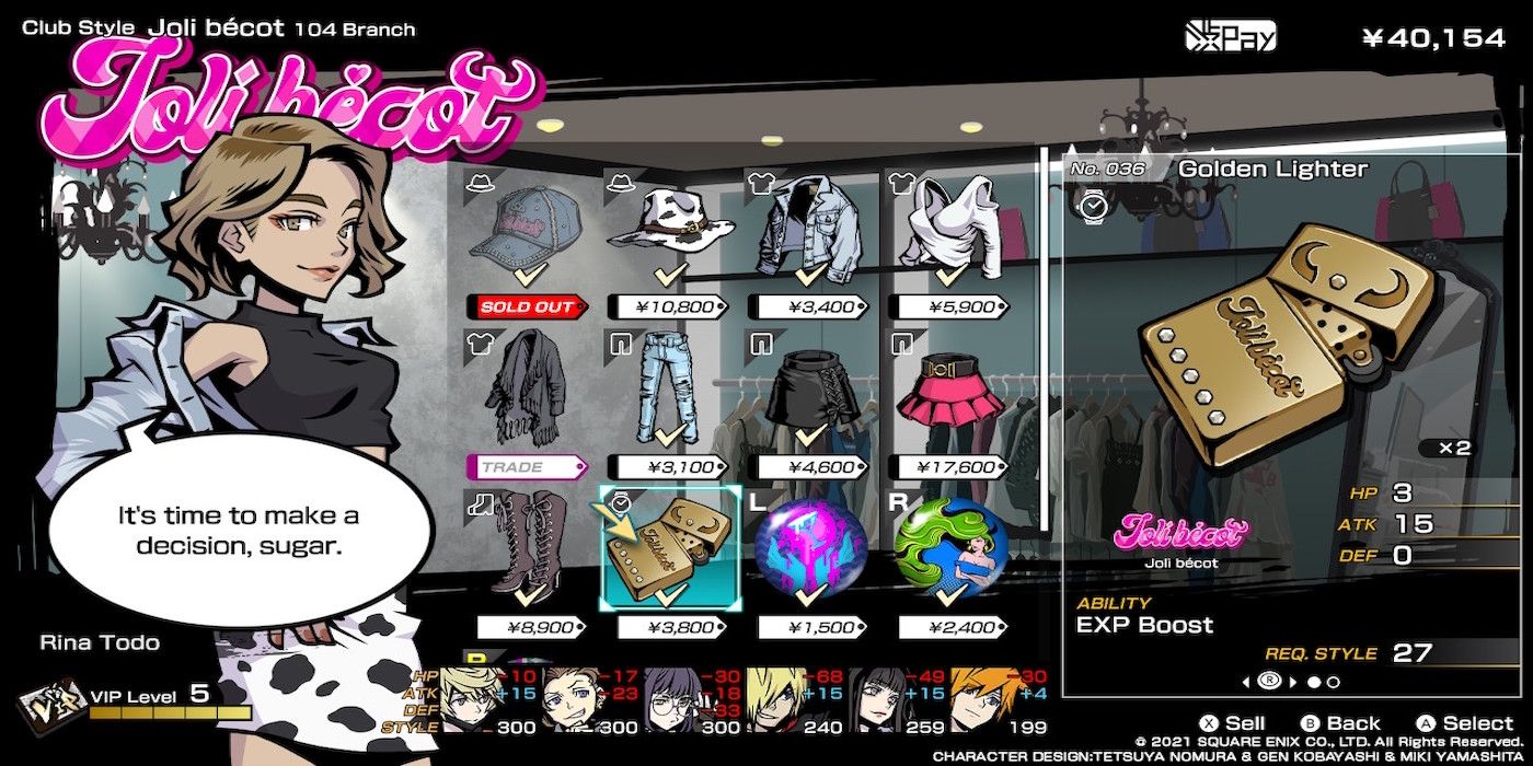 Shopping for the Golden Lighter in Neo: The World Ends With You