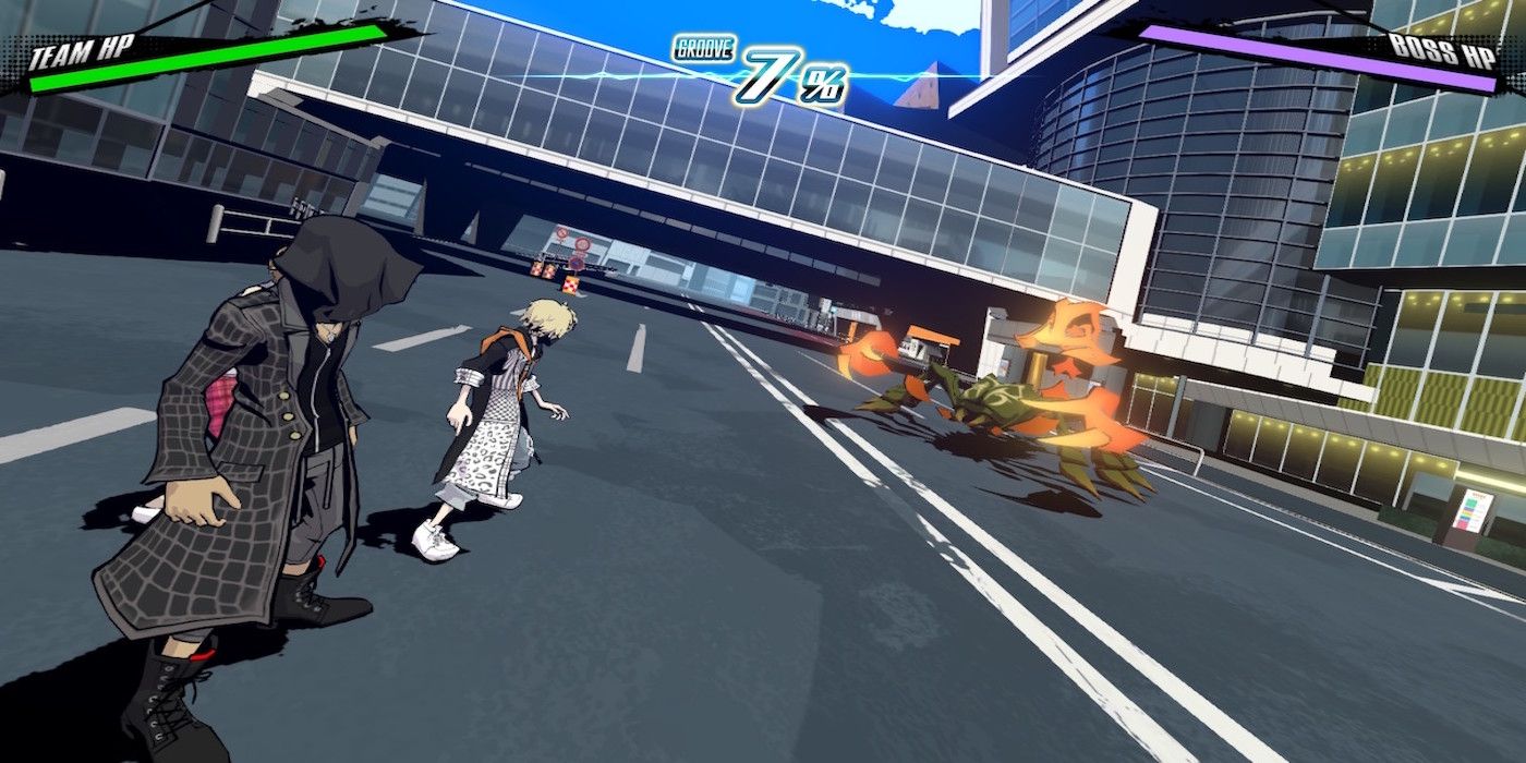 Fighting enemies in Neo: The World Ends With You