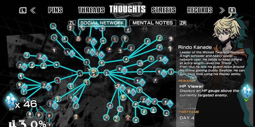 HP Viewer  skill menu from Neo: The World Ends With You