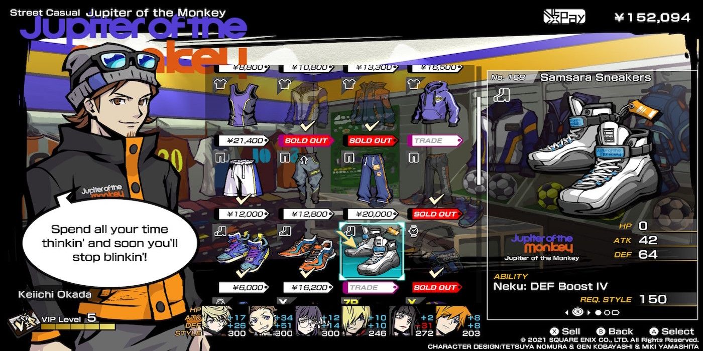 Shopping for the Samsara Sneakers in Neo: The World Ends With You